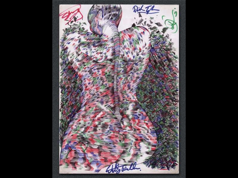 May 25, 2007: This stunning piece of artwork by The Pretty Things' lead vocalist Phil May appears in full size in the first 5,000 copies of the CD folder of the band's ZOHO ROOTS release 