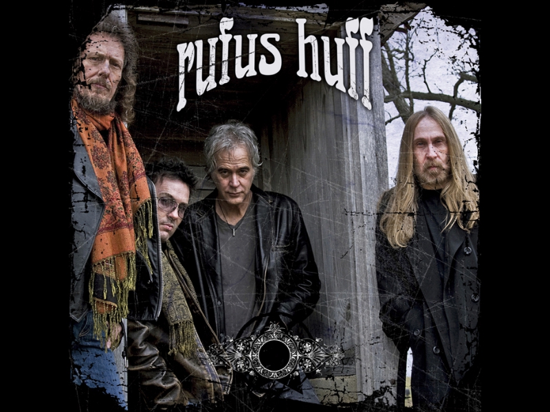 Glasgow, KY, April 14, 2009: Who are these scary dudes? Meet ZOHO ROOTS' blues and boogie rockers (in the grand Z Z Top style) RUFUS HUFF! From left : Chris Hardesty, Jarrod England, Dean Smith, and Greg Martin - also lead guitarist for the Kentucky HeadHunters. Photo shows the CD cover of the European licensed version of their ZOHO release.