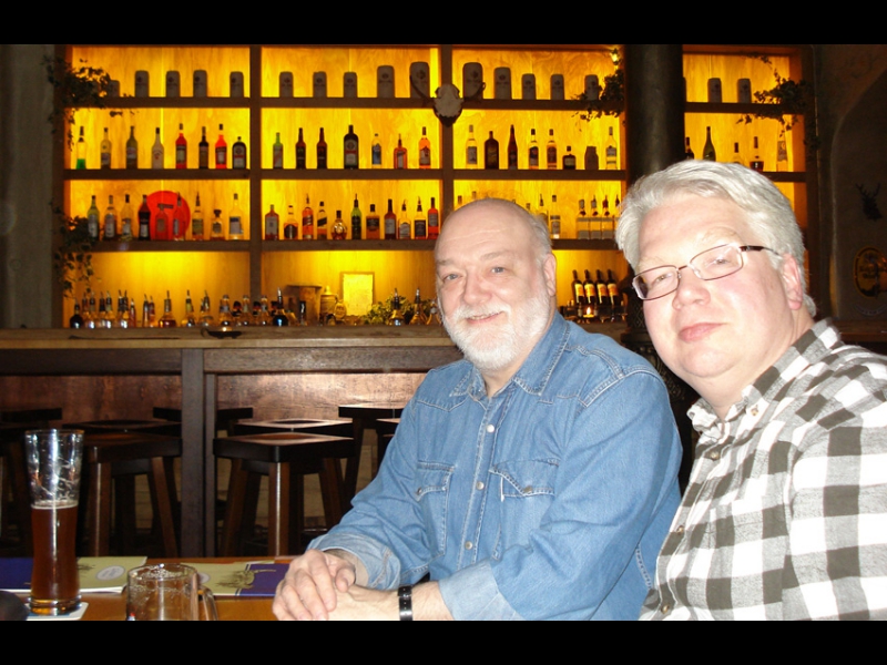 March 6, 2010: on a visit to my home town Bielefeld in north-western Germany, I met up with a classmate from 10th grade whom I had not seen in over 40 years ! His name is Prof. Thomas Meyer-Fiebig, he is one of the most respected classical German composers of organ and chamber music. Thomas has been teaching organ and classical composition, and giving master classes at the Kunitachi College of Music in Tokyo, Japan � where he lives. The photo shows Thomas preparing for his organ recital, with a partial view of the church�s organ pipes in the background. Anyway, during our meeting, we came to admire the fact that we had ended up working in fascinatingly different musical vineyards.