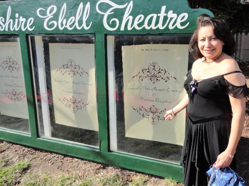 February 11, 2012: Ha, it is Grammy time in L.A. again. Iris Becker waiting to be let into the door for the Lifetime Achievement ceremonies at the Ebell Theatre in Hollywood.