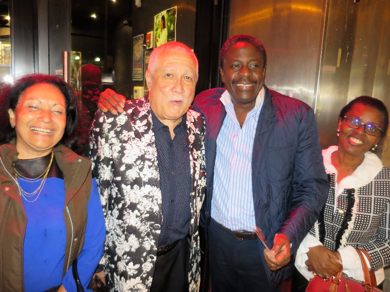 October 23, 2017: Well here is what happened. Iris and I were just leaving Le Poisson Rouge jazz club in Greenwich Village with our friends Ricky and Augusta Apollon. We were just setting up a group photo to memorize the night. The celebrated clarinetist and saxophonist Paquito DRivera whom we had just heard moments ago in the club, walked into our photo shoot, and we successfully encouraged him to stay in the picture which he very graciously did!