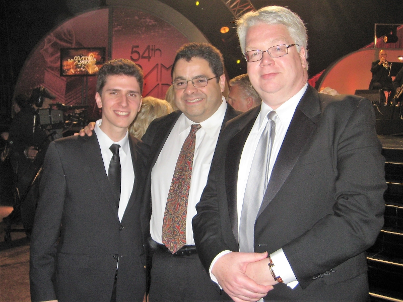 February 12, 2012: the GRAMMY nominated artist/producer/label team: from left Eric Oberstein, Arturo OFarrill, Jochen.