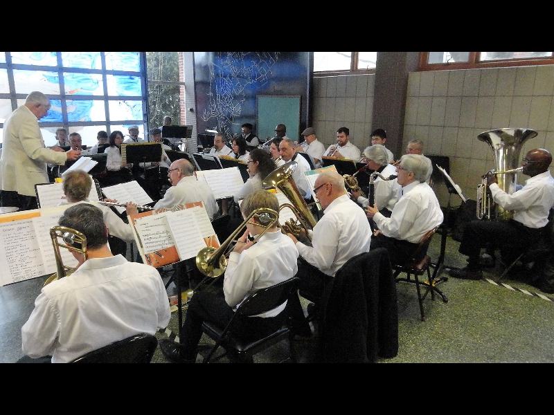 December 14, 2014: nobody should accuse the Beckers that they are no longer active music makers! We are: meet our second oldest son Andrew Becker, playing trumpet in the Pleasantville (New York) Fire Department Band. He is the 3rd trumpet from the right  with a beard  in the last row.
