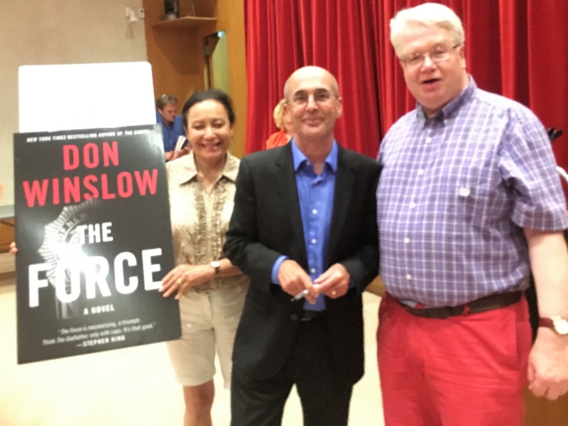 June 23, 2017: Iris and I saying hi to blockbuster crime fiction author Don Winslow at our local Chappaqua Library. We are huge fans, naturally!
