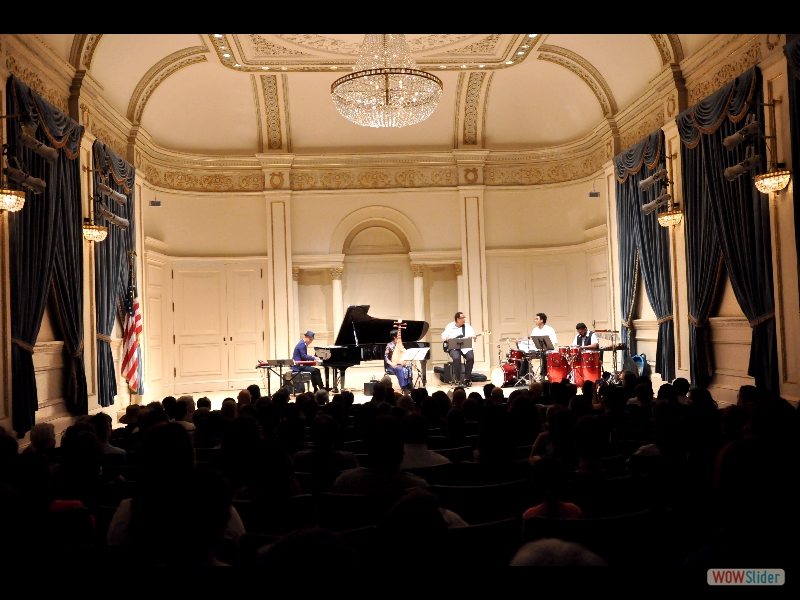 September 21, 2018: A ZOHO artist making music history again today, new ZOHO artist, Beijing-born pianist Dongfeng Liu premiered his extraordinary fusion of traditional Chinese instrumental melodies and instrumentation with the rhythm of Afro-Cuban latin jazz, at Weill Recital Hall in Carnegie Hall, New York. The concert celebrated the CD release of Dongfengís new ZOHO release CHINA CARIBE. Photo: Melanie Futorian.